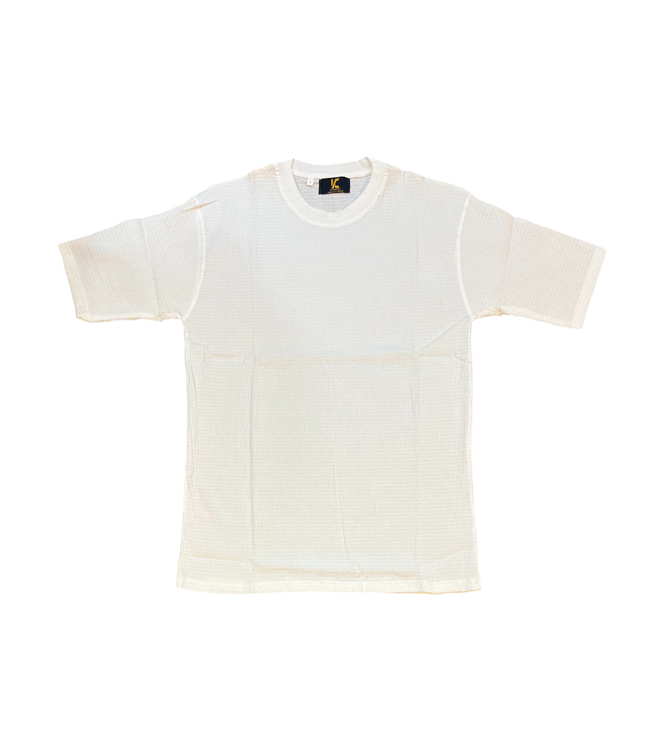 Beige Mist Textured Casual Tee - Image 2