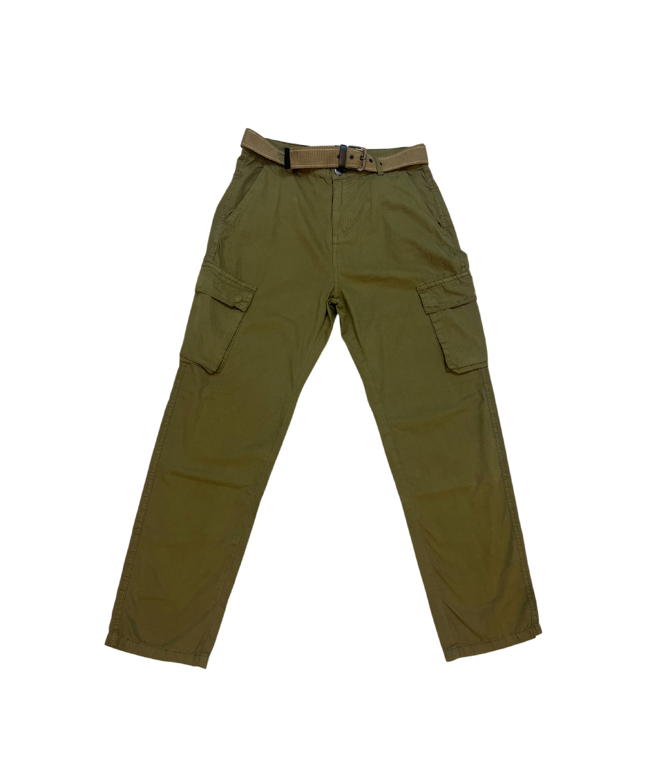 Olive Belted Utility Cargo Trouser - Image 2