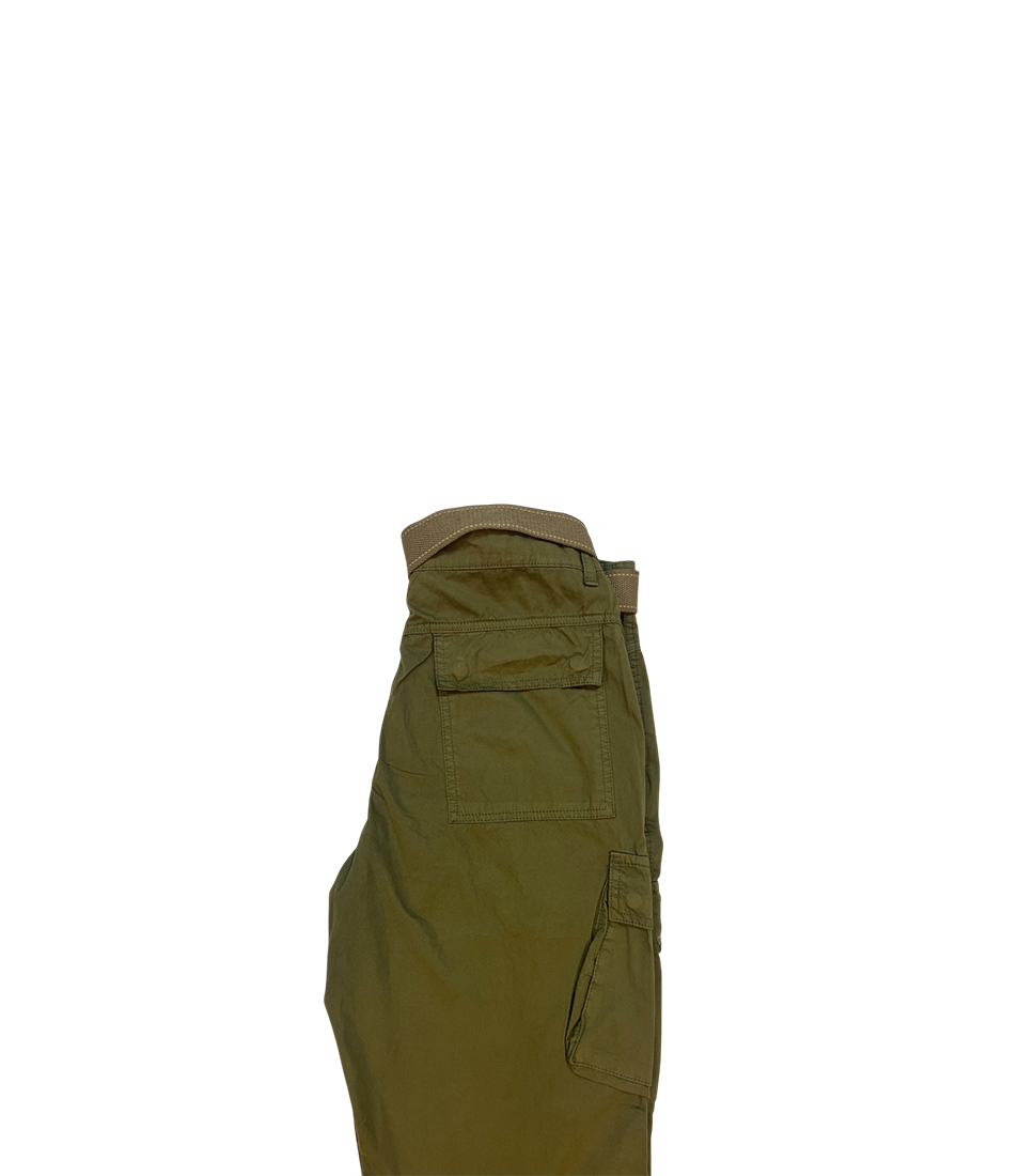 Olive Belted Utility Cargo Trouser - Image 4