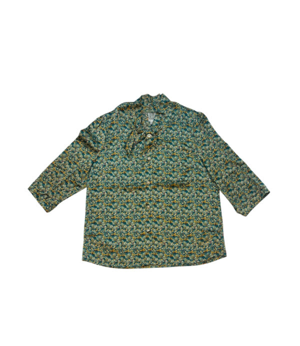 Printed Silk Tie-Neck Top - Image 2