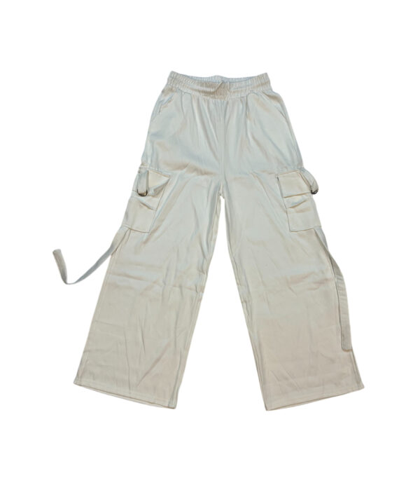 Ivory Strap Utility Classic Cargo Pants - Image 3
