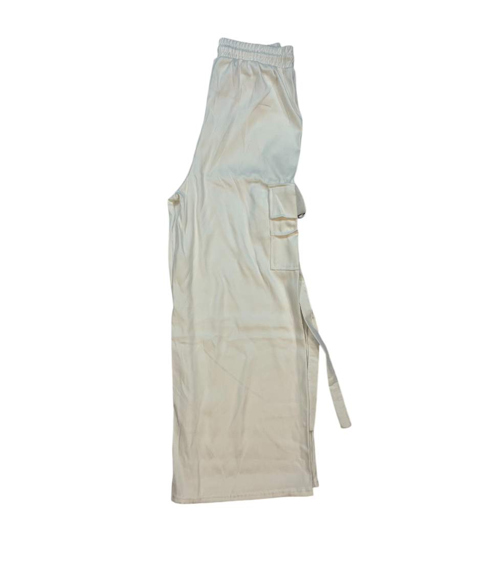 Ivory Strap Utility Classic Cargo Pants - Image 4