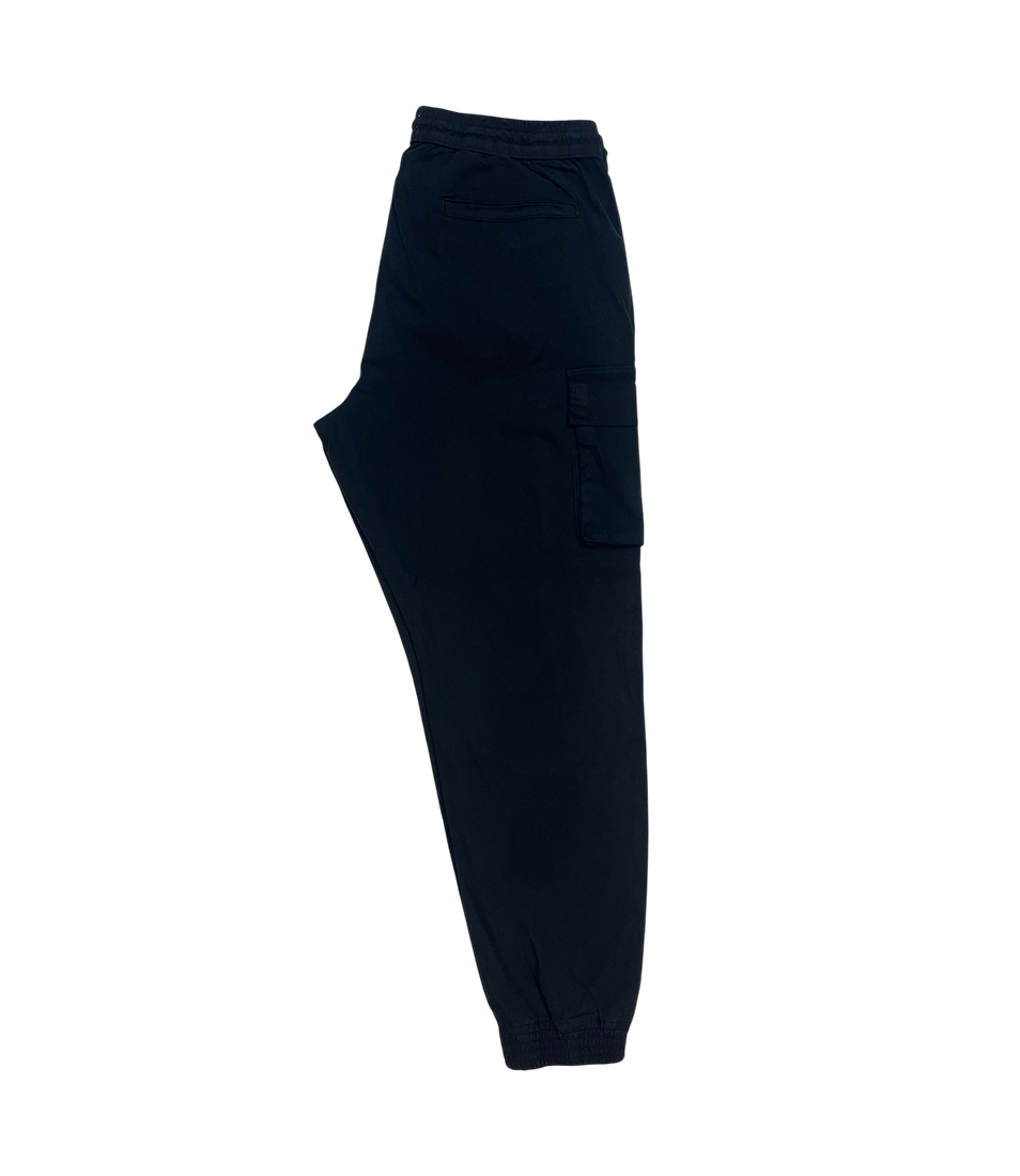 Jet Black Cargo Jogger Pants - Image 4