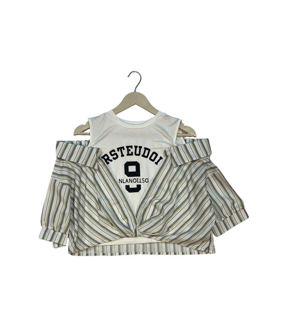 Urban Stripes Fusion Crop Top - Image 2