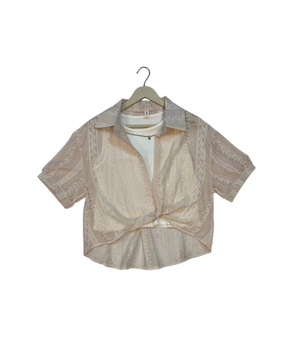 Blush Elegance Sheer Twin Top - Image 2