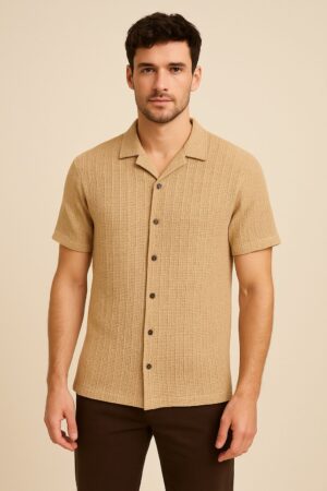 Sandstone Breeze Textured Button