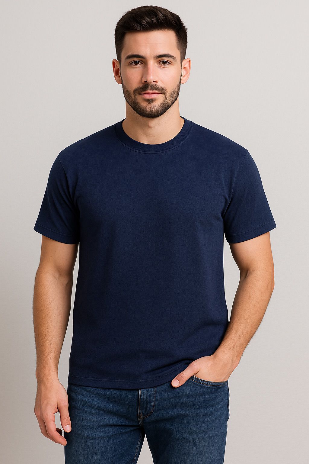 Crest Textured Casual Tee - Image 2