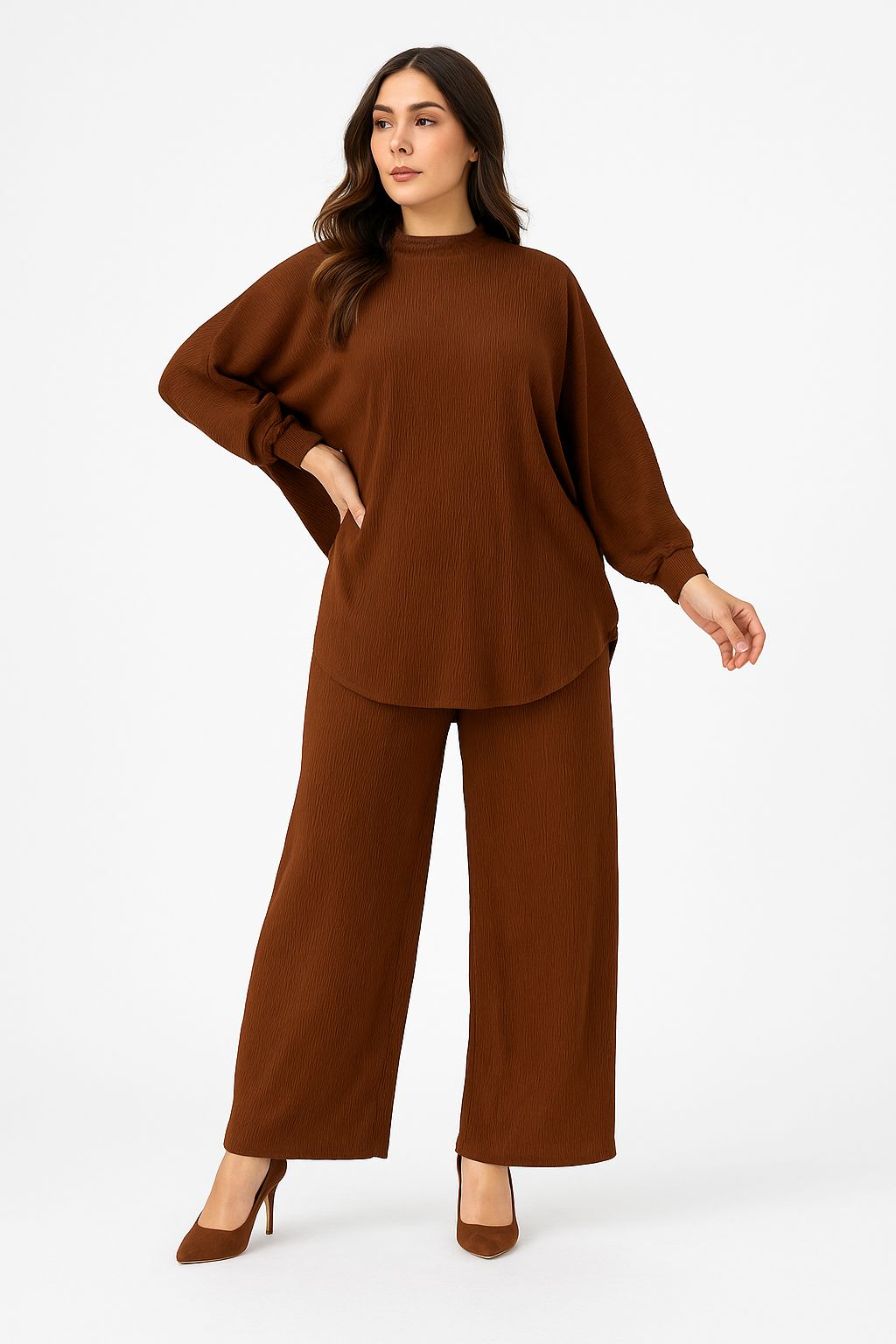 Luxe Soft Textured Classic Co-Ord Set - Image 11
