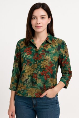 Azure Mustard Abstract Printed