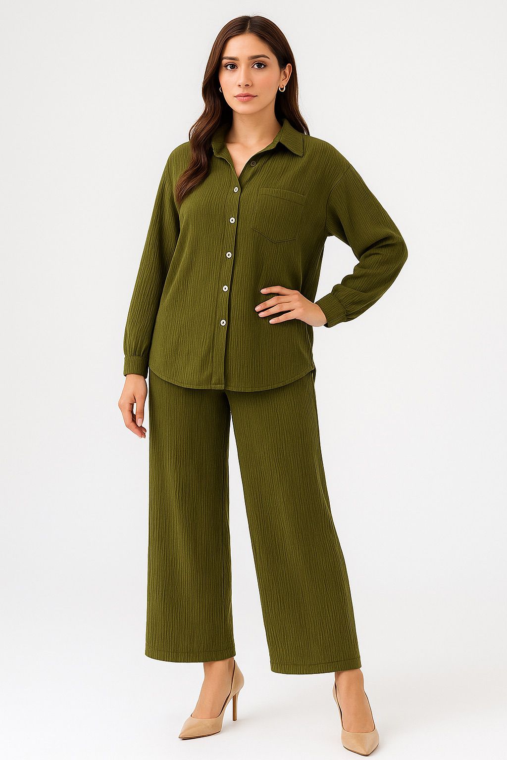 Classic Button-Down Co-Ord Set - Image 5