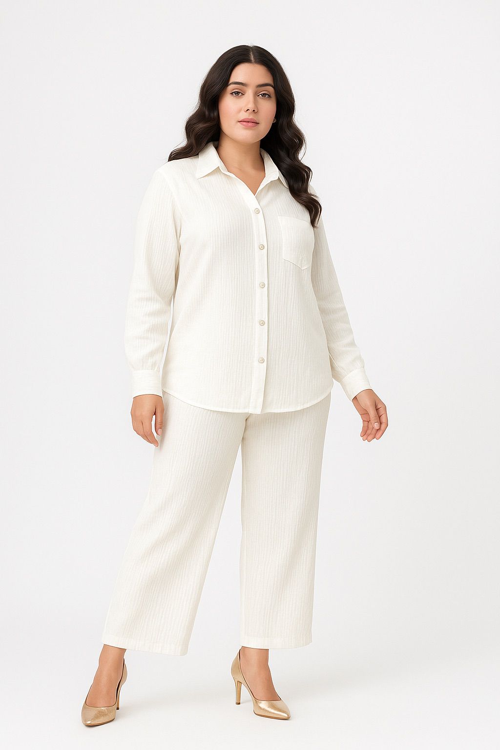 Classic Button-Down Co-Ord Set - Image 9