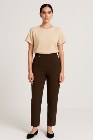 Deep Olive Signature Formal Pants