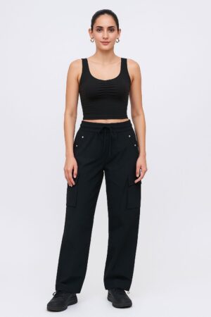 Jet Black Utility Premium Cargo Pants