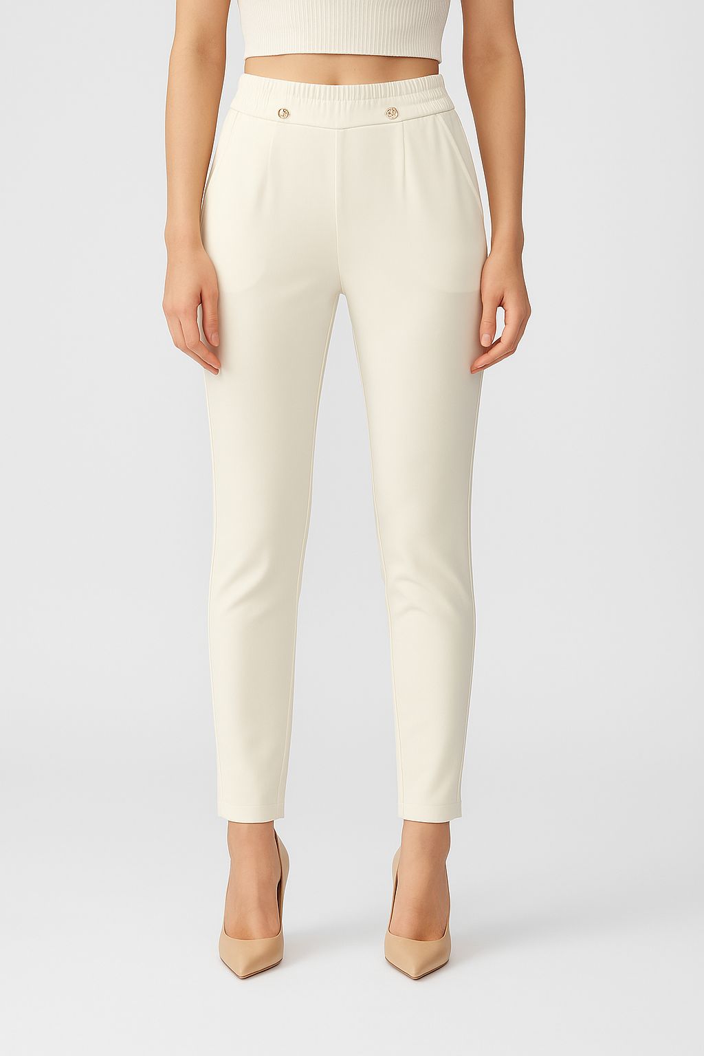 Ivory Signature Slim Formal Pants - Image 2