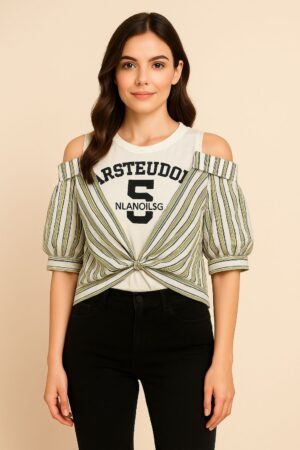 Urban Stripes Fusion Crop Top