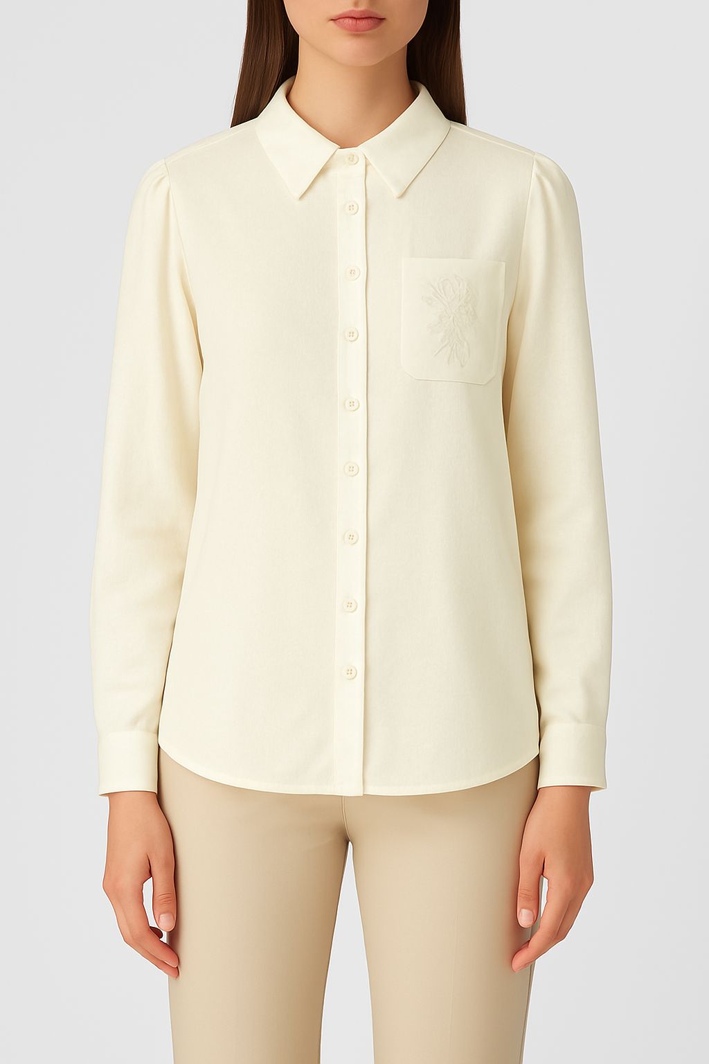Satin Charm Embroidered Pocket - Image 2