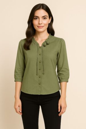 Luxe Satin Tie-Neck Chic Blouse