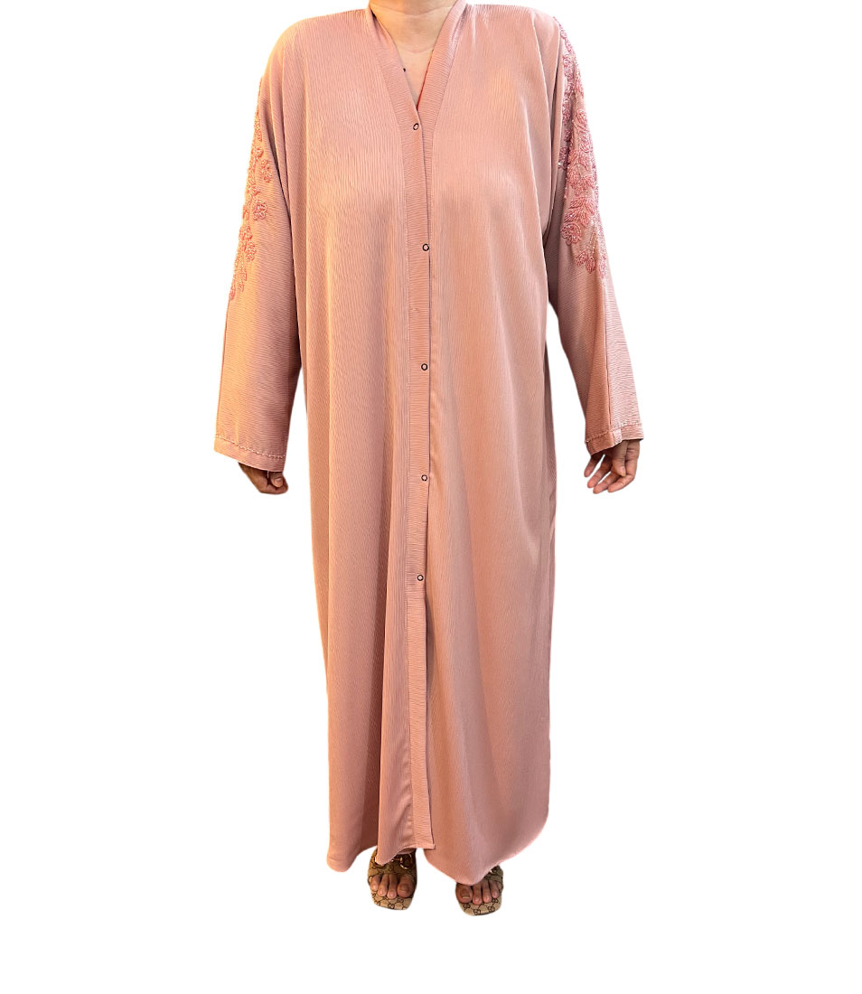 Floral Elegance Korean Fabric Abaya