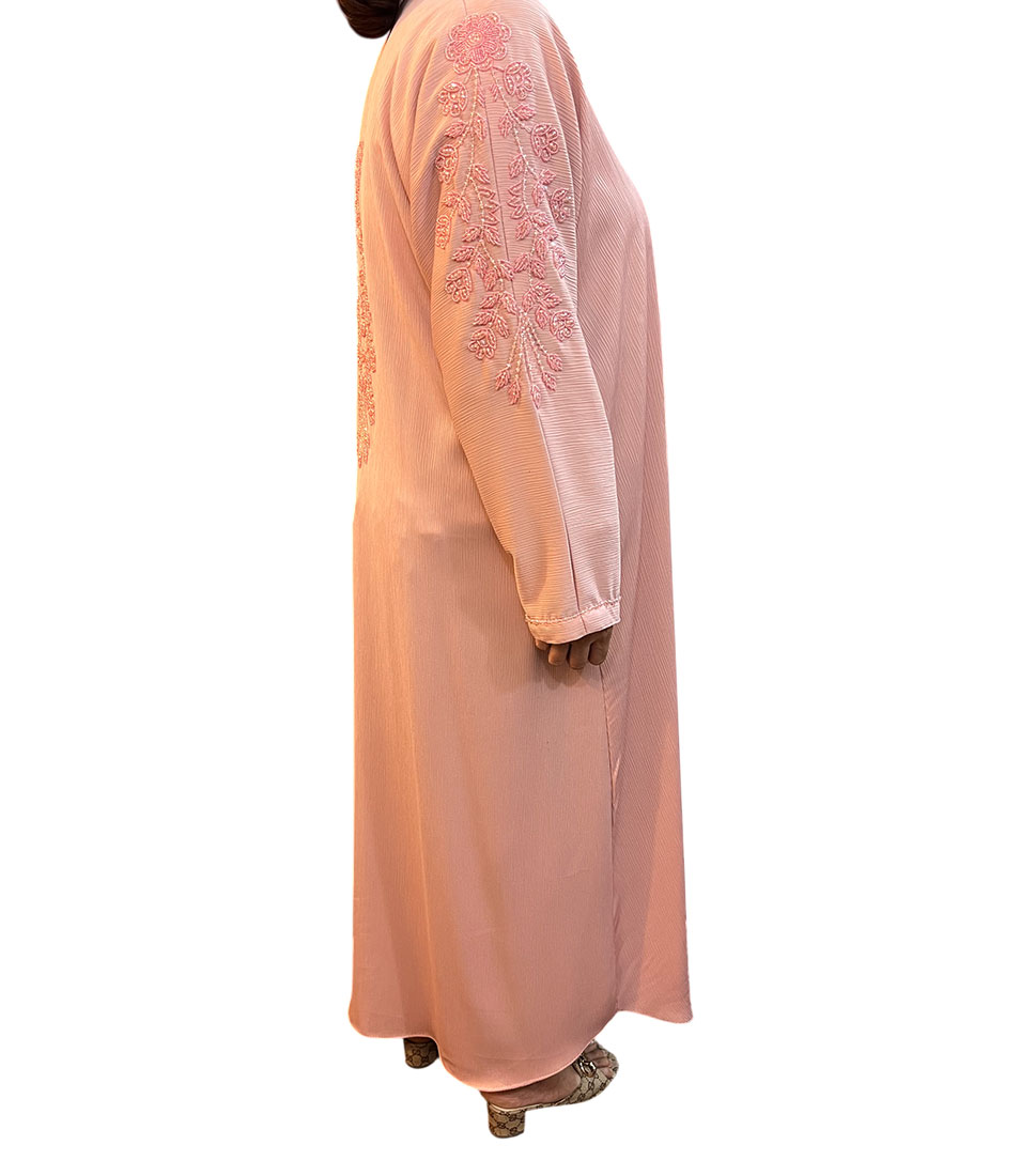 Floral Elegance Korean Fabric Abaya