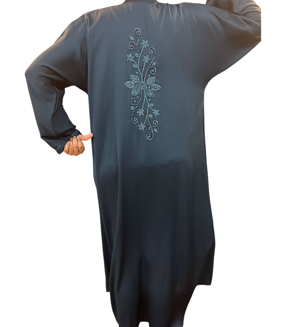 Floral Elegance Korean Fabric Abaya