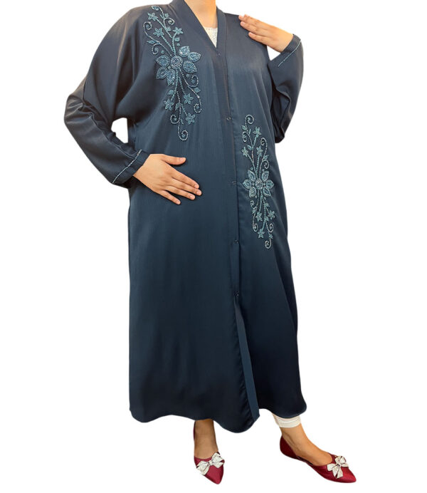 Floral Elegance Korean Fabric Abaya