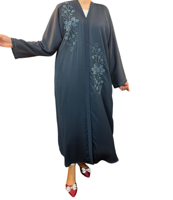 Floral Elegance Korean Fabric Abaya