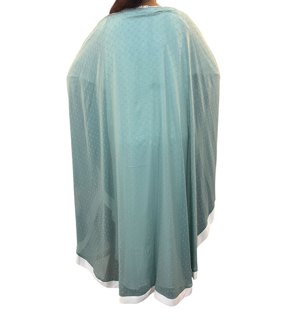 Serene Flow Contrast Cape Abaya