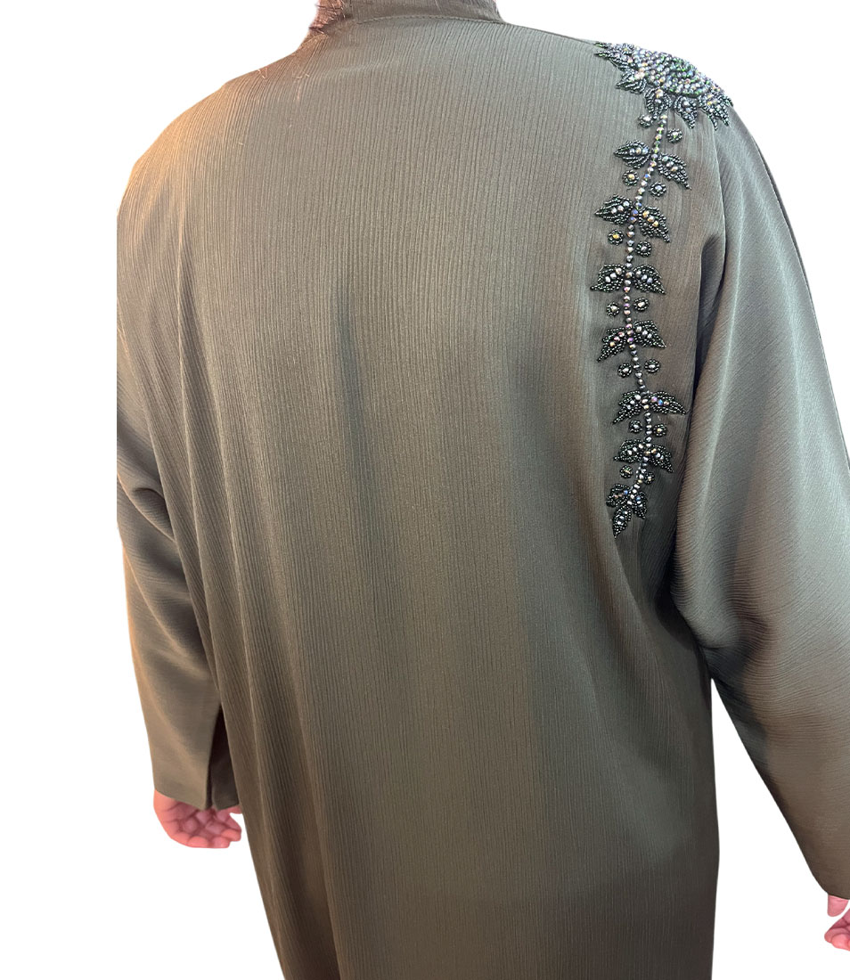 Floral Elegance Korean Fabric Abaya