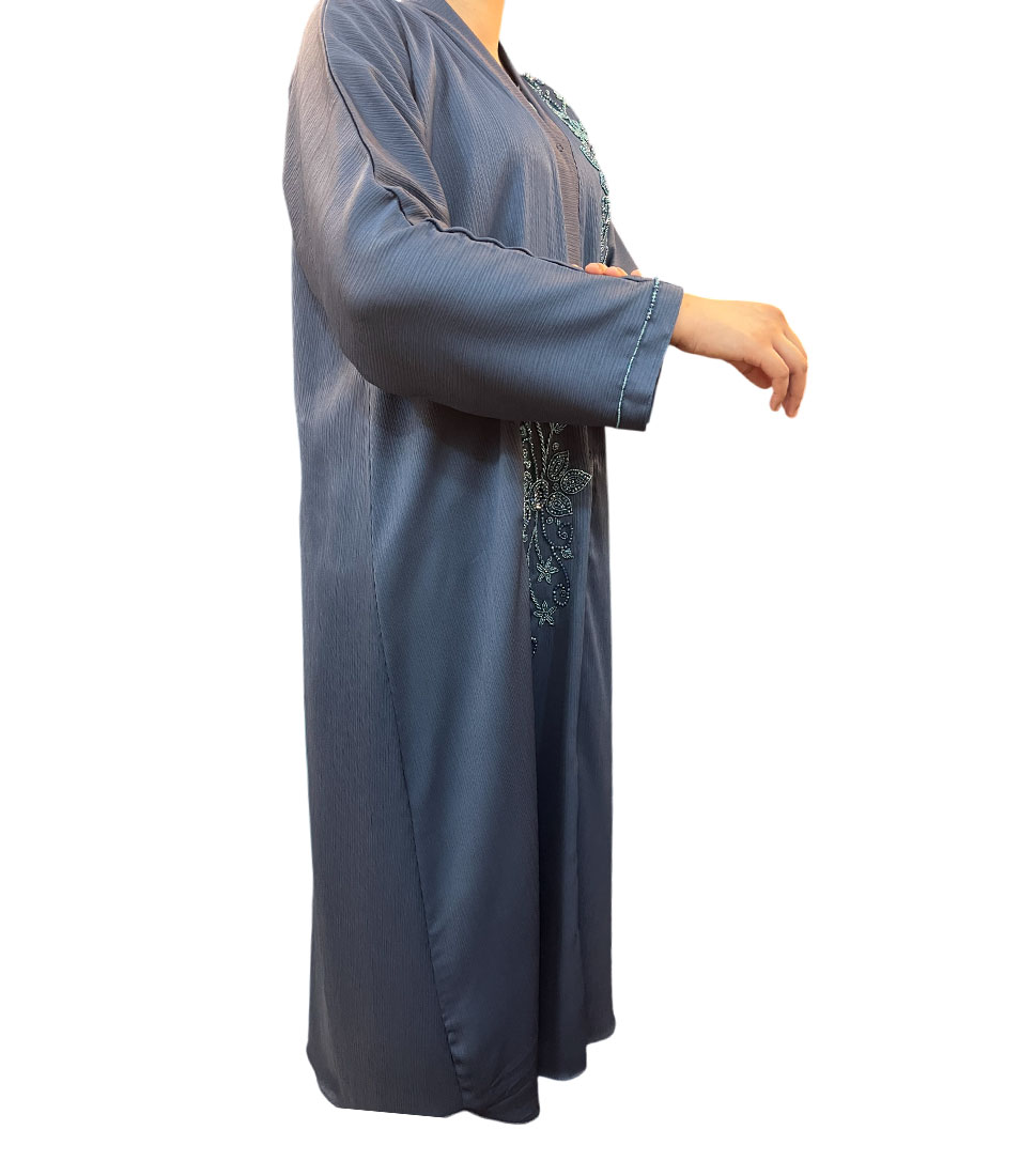 Floral Elegance Korean Fabric Abaya