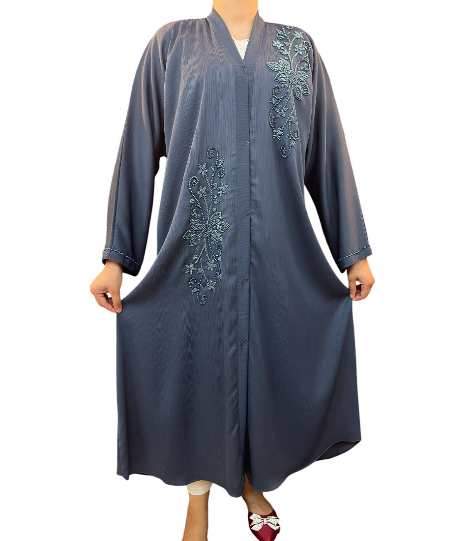 Floral Elegance Korean Fabric Abaya