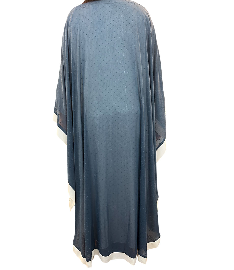 Serene Flow Contrast Cape Abaya
