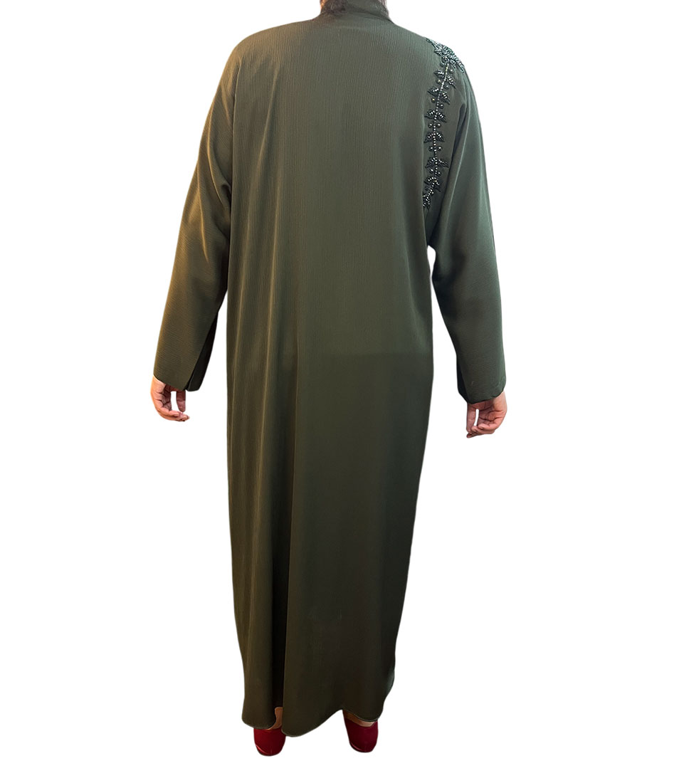 Floral Elegance Korean Fabric Abaya