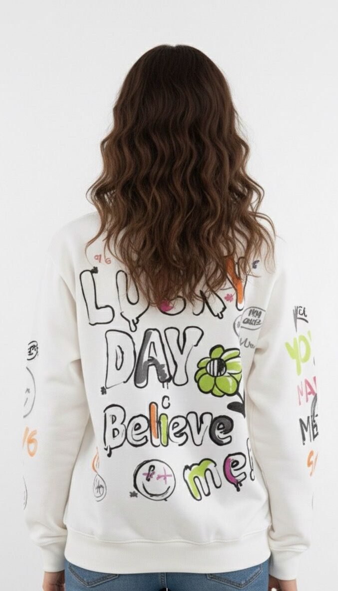 UrbanCharm Baggy Terry Sweatshirt - Image 2