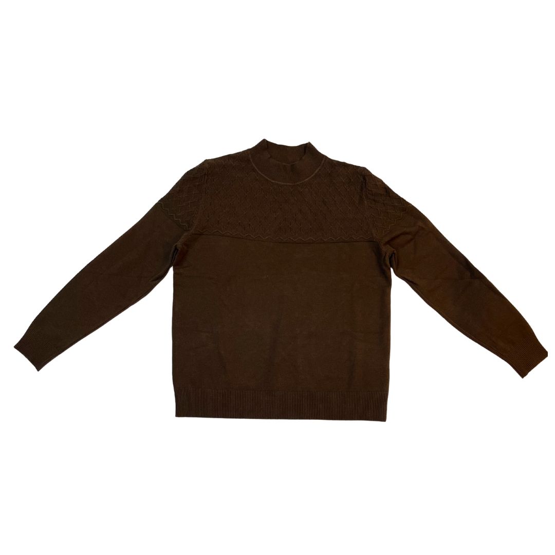 Textured Wool Mock Neck Sweaters - Image 2