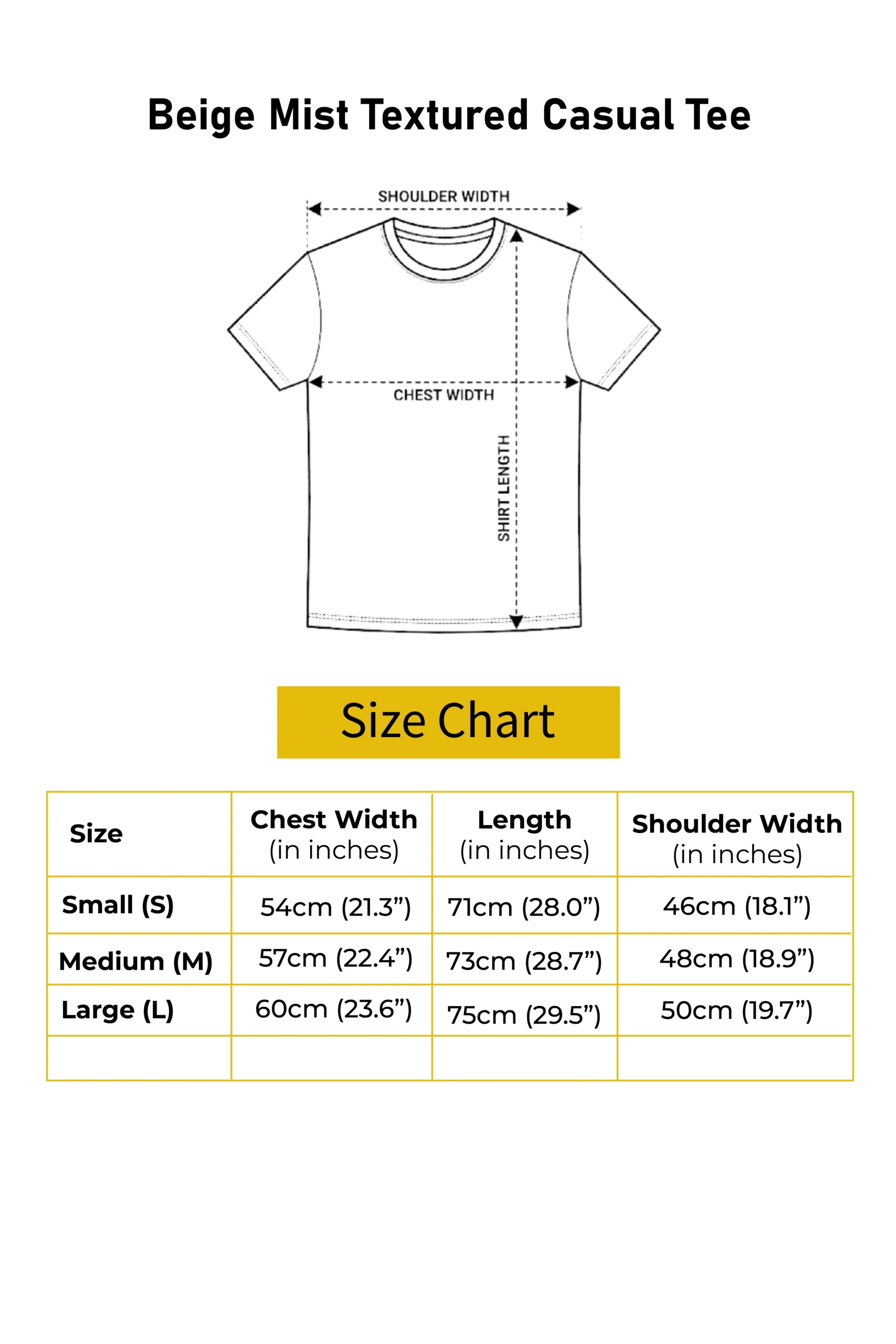 Beige Mist Textured Casual Tee - Image 2