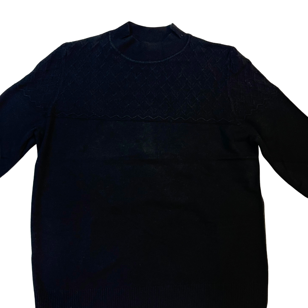 Textured Wool Mock Neck Sweaters - Image 9