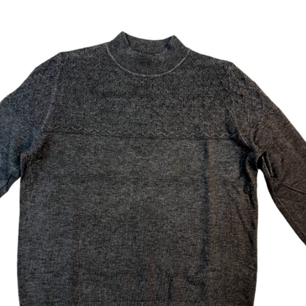 Textured Wool Mock Neck Sweaters - Image 12