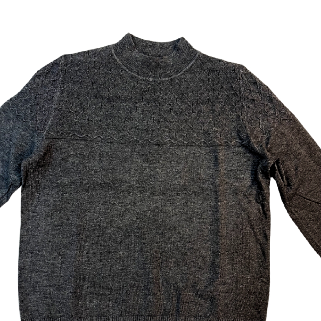Textured Wool Mock Neck Sweaters - Image 12